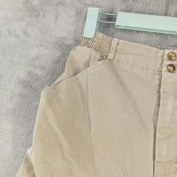Vintage LIZ CLAIBORNE Carrot Pant MEDIUM(8-10) Women Casual  Tan Woven Cotton - Picture 12 of 12